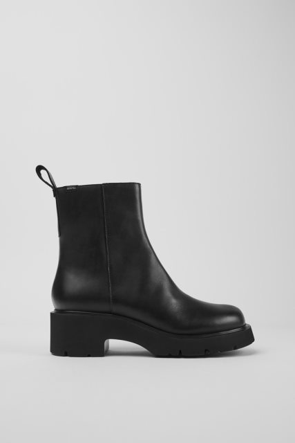 Kemperis Milah Gore-tex Juodi Odiniai Batai Su Užtrauktuku Moterims Naujokai