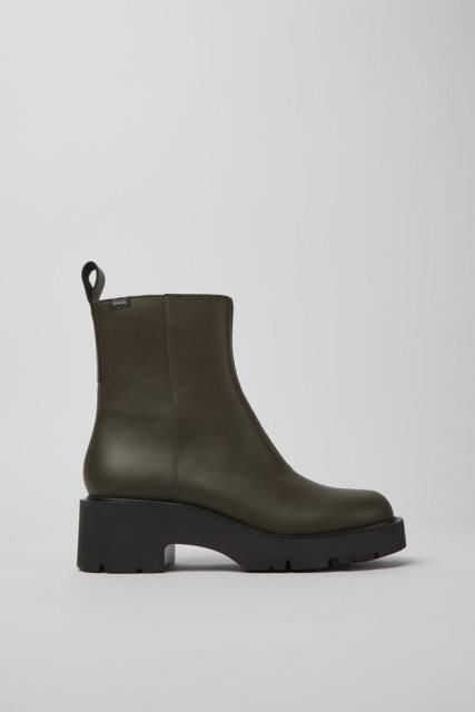 Dizaino Milah Gore-tex žalios Spalvos Odiniai Batai Su Užtrauktuku Moterims Kemperiui