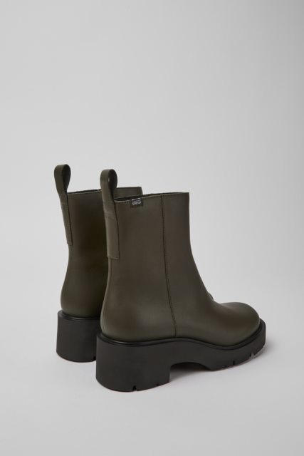 Dizaino Milah Gore-tex žalios Spalvos Odiniai Batai Su Užtrauktuku Moterims Kemperiui