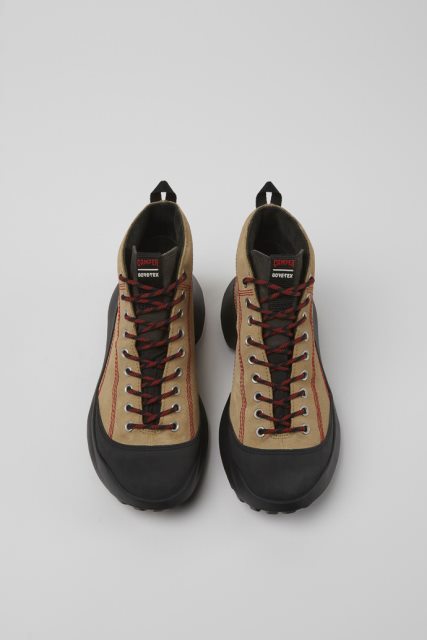 Kemperio Dizaino Crclr Gore-tex Smėlio Spalvos Nubuko Ir Tekstiliniai Sportbačiai Moterims