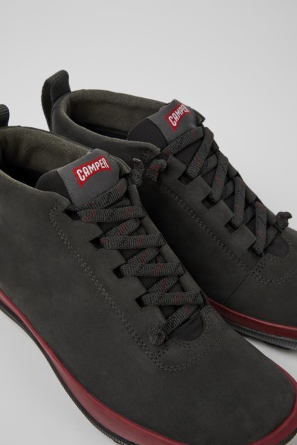 Išskirtiniai Camper Peu Pista Gore-tex Pilki Ir Juodi Odiniai Sportbačiai Moterims