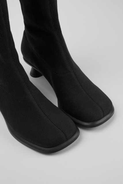 Kemperio Dizaino Dina Black Tencel™ Lyocell Aukšti Batai