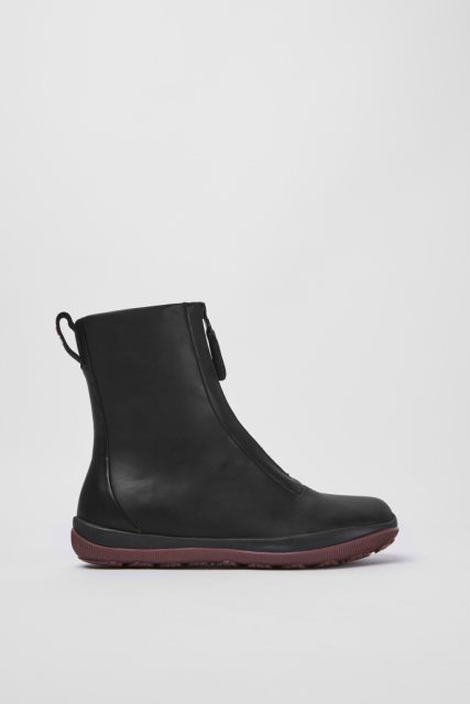 Dizaino Peu Pista Gore-tex Juodi Odiniai Batai Su Užtrauktuku Kemperis