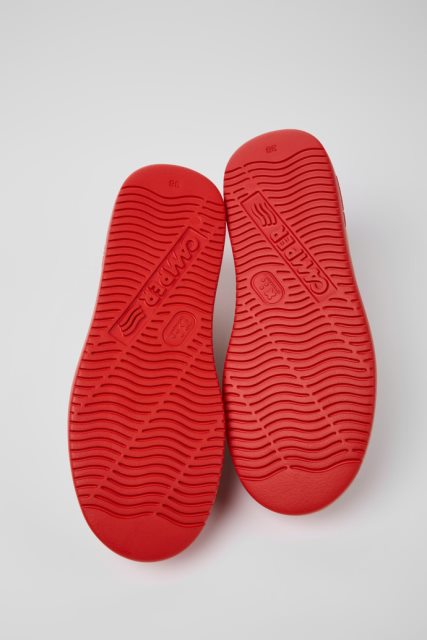 Runner K21 Pilkos Ir Raudonos Spalvos Tekstiliniai Ir Nubuko Sportbačiai Moterims Kemperio Naujienos