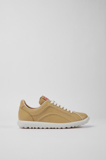 Išskirtiniai Kemperių Pelotas Xlite Beige Odiniai Sportbačiai Moterims