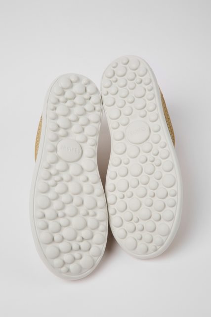 Išskirtiniai Kemperių Pelotas Xlite Beige Odiniai Sportbačiai Moterims