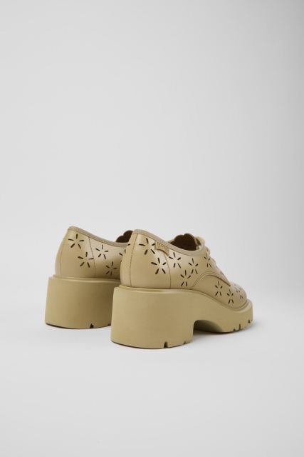 Dizaino Milah Beige Odiniai Batai Moterims Stovyklautojams