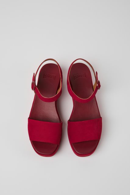 Misia Bordo Spalvos Nubuko Sandalai Moterims Kemperių Naujienos
