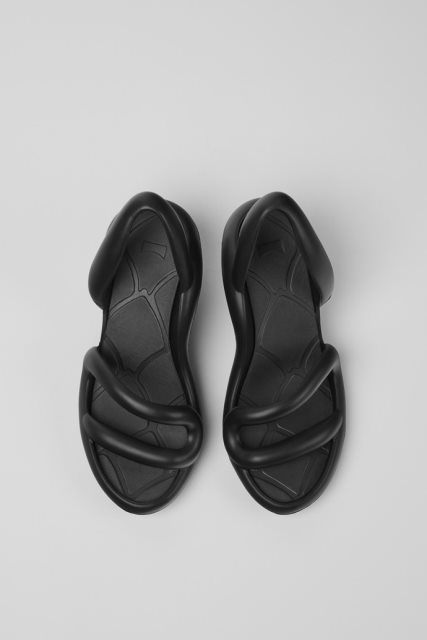 Dizaino Kobarah Juodos Unisex Sandalai Kemperis