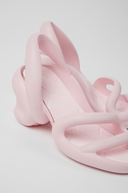 Dizaino Kobarah Pastelinės Rožinės Spalvos Unisex Sandalai