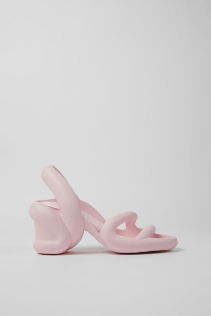 Dizaino Kobarah Pastelinės Rožinės Spalvos Unisex Sandalai