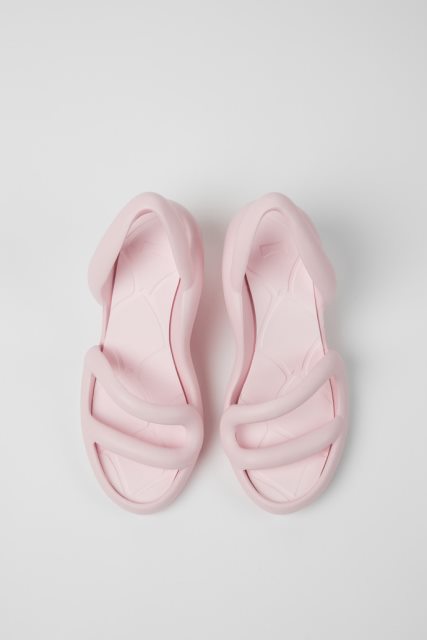 Dizaino Kobarah Pastelinės Rožinės Spalvos Unisex Sandalai
