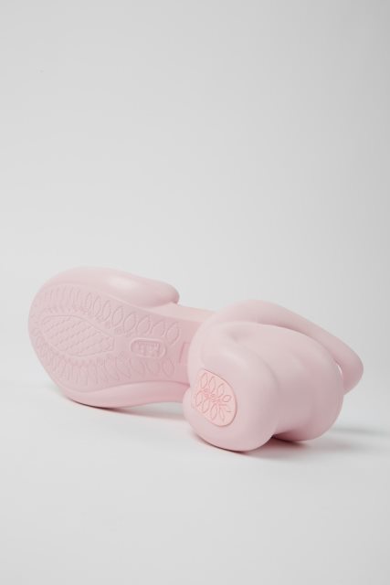 Dizaino Kobarah Pastelinės Rožinės Spalvos Unisex Sandalai