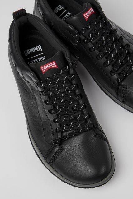 Kemperio Dizaino Peu Pista Gore-tex Juodi Odiniai Batai Vyrams