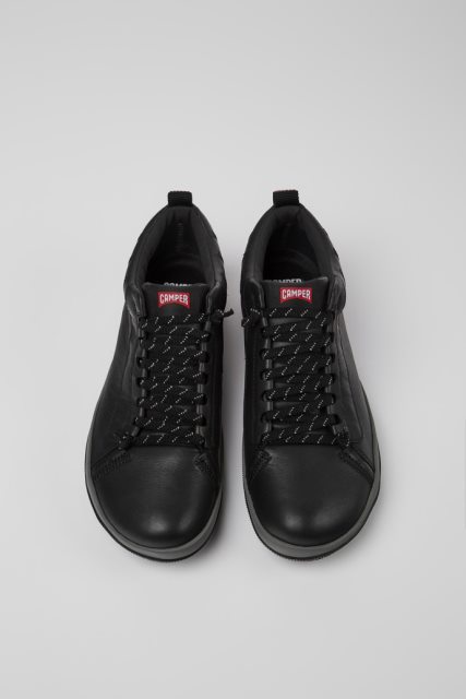 Kemperio Dizaino Peu Pista Gore-tex Juodi Odiniai Batai Vyrams