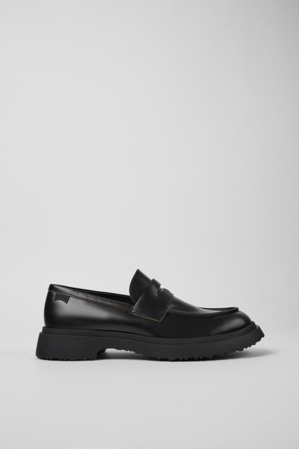 Dizaino Walden Juodi Odiniai Loafers Kemperis
