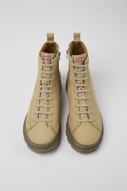 Camper Brutus Beige Tekstiliniai Ir Nubuko Batai Vyrams Naujokai