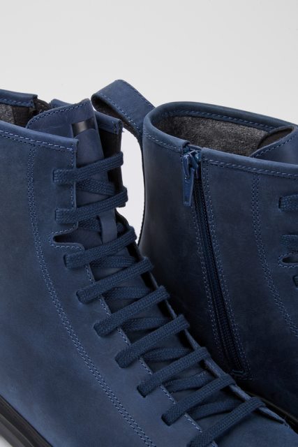 Kemperio Dizaino Brutus Blue Vaškuoti Nubuko Suvarstomi Batai