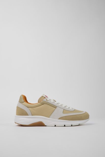 Dizaino Drift Beige Ir Baltos Nubuko Spalvos Sportbačiai Vyrams Kemperiui