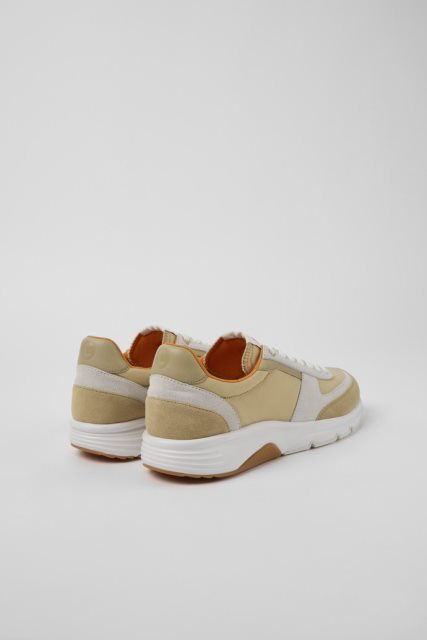 Dizaino Drift Beige Ir Baltos Nubuko Spalvos Sportbačiai Vyrams Kemperiui