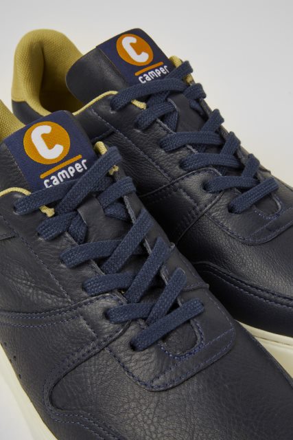 Išskirtiniai Camper Runner K21 Mėlyni Odiniai Sportbačiai Vyrams
