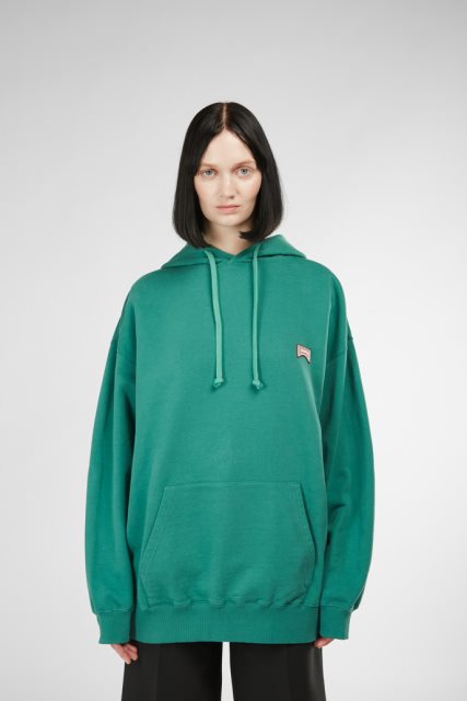 Dizaino Gobtuvas žaliai Ir Baltai Margintas Unisex Kemperis Su Gobtuvu