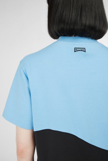 Kemperio Dizaino Marškinėliai Mėlyni Ir Juodi Unisex Marškinėliai