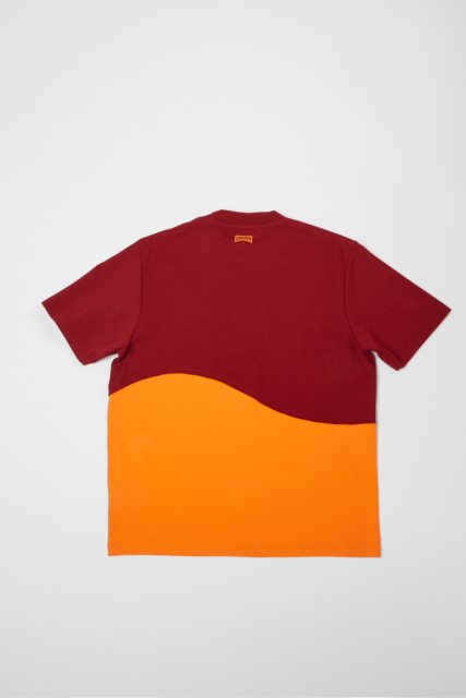Marškinėliai Bordo Ir Oranžiniai Unisex Marškinėliai Išskirtinis Kemperis