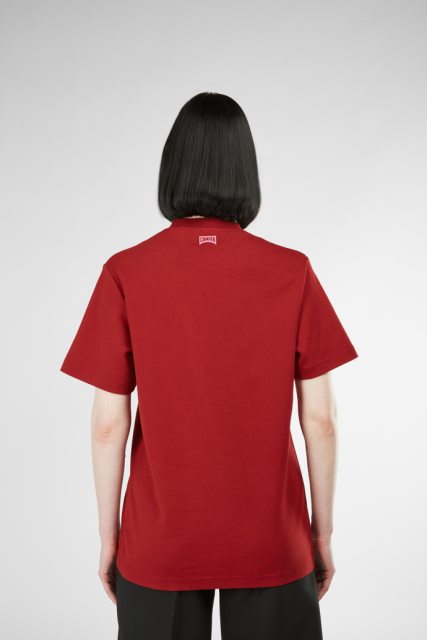 Dizaino Marškinėliai Bordo Ir Rožinės Spalvos Margintais Unisex Marškinėliai
