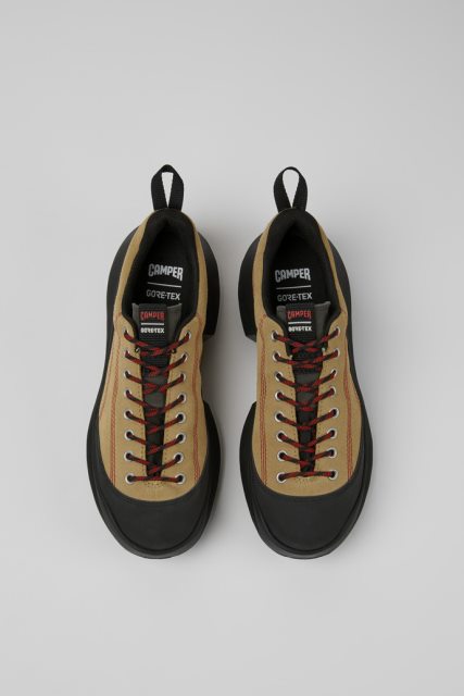 Camper Crclr Gore-tex Smėlio Spalvos Nubuko Ir Tekstiliniai Sportbačiai Moterims Naujokai