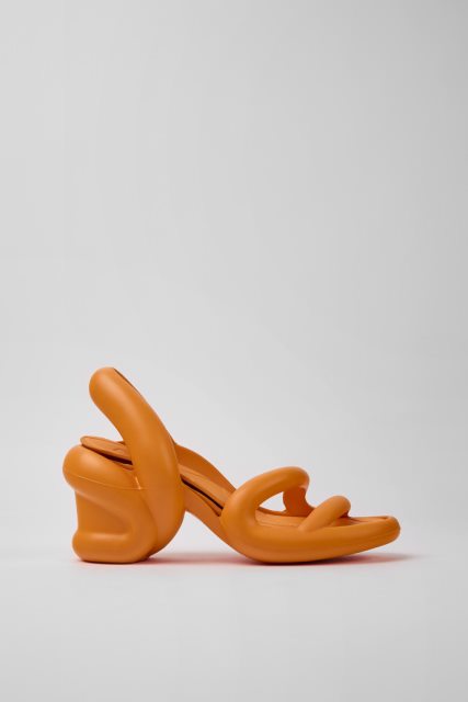 Kemperio Dizaino Kobarah Oranžinės Unisex Sandalai