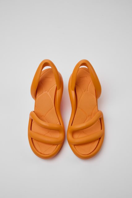 Kemperio Dizaino Kobarah Oranžinės Unisex Sandalai