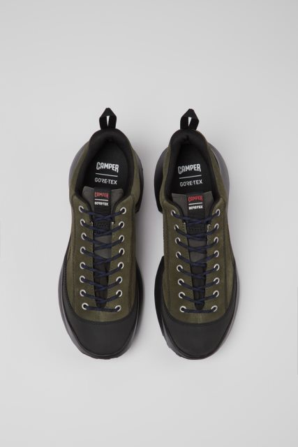 Kemperio Dizaino Crclr Gore-tex žalios Spalvos Nubuko Ir Tekstiliniai Sportbačiai Vyrams