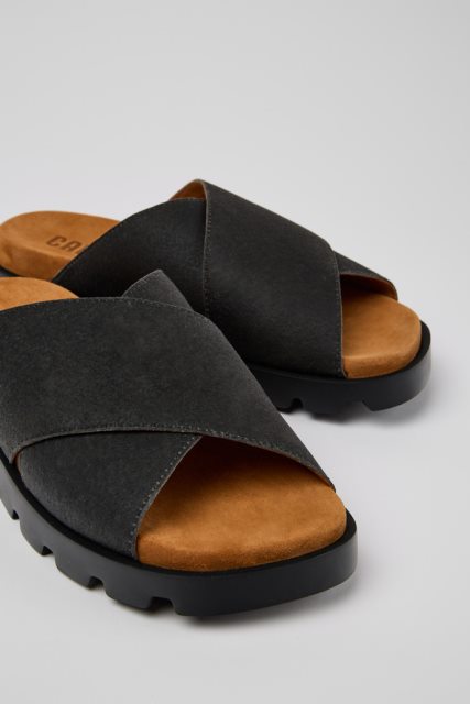 Camper Brutus Sandal Juodos Vyriškos Basutės Naujovės