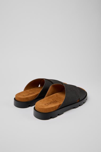 Camper Brutus Sandal Juodos Vyriškos Basutės Naujovės