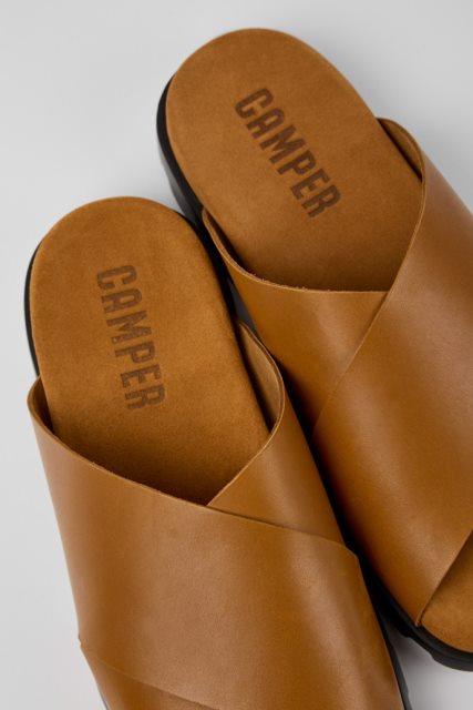 Camper Brutus Sandal Rudos Odinės Basutės Vyrams Naujokai