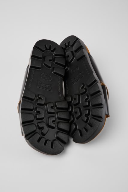 Brutus Sandal Juodos Odinės Basutės Vyrams Kemperio Naujienos