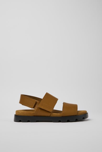 Brutus Sandal Rudos Odinės Basutės Vyrams Išskirtinis Kemperis