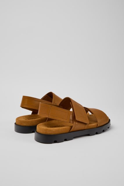 Brutus Sandal Rudos Odinės Basutės Vyrams Išskirtinis Kemperis