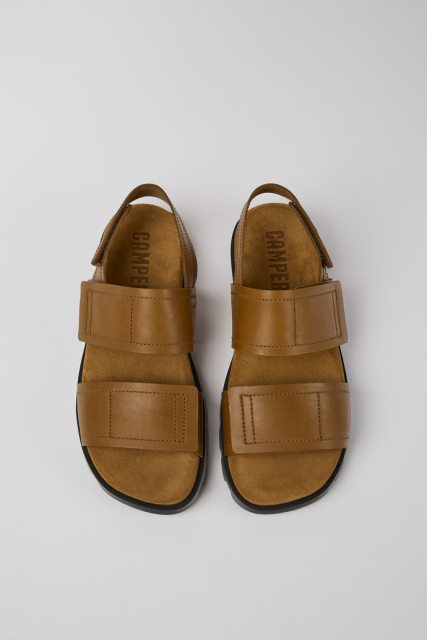 Brutus Sandal Rudos Odinės Basutės Vyrams Išskirtinis Kemperis