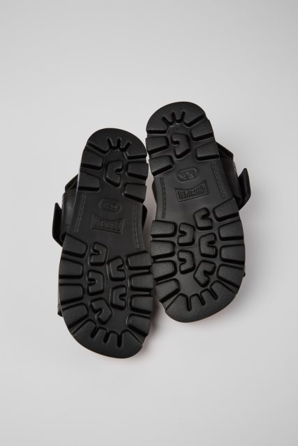 Išskirtiniai Camper Brutus Sandal Juodos Odinės Basutės Vyrams